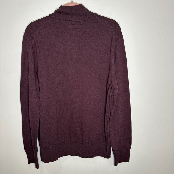 Allsaints Raven Quarter 1\4 Half Zip Sweatshirt Size XXL Maroon Oxblood Red - Picture 11 of 11